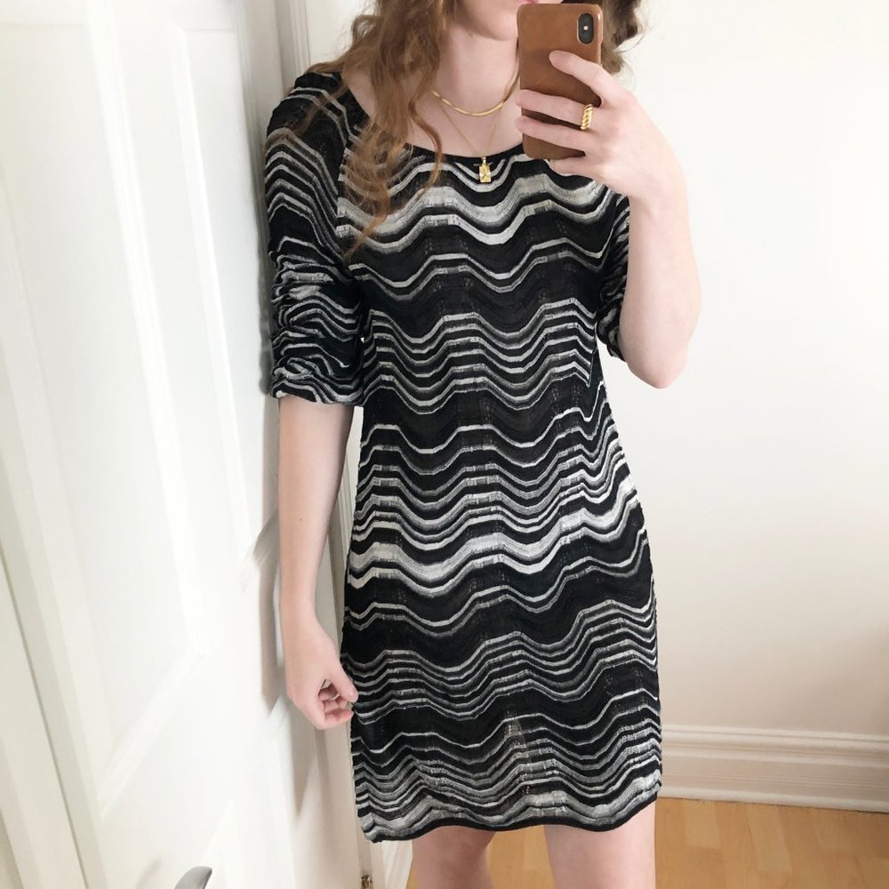 Missoni Retro Balloon Sleeve Chevron Knit Dress - Picture 5 of 5